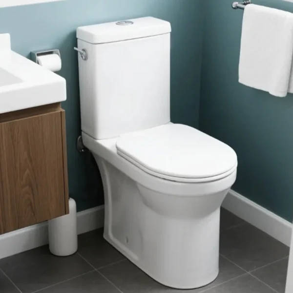 Accessible-height toilet seat compliant with ADA 604.4 seat height range