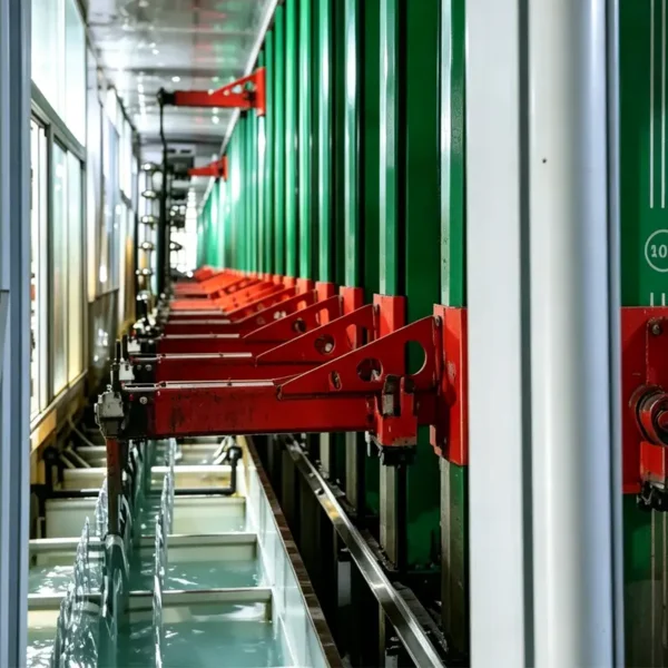 Automated chrome electroplating line for bathroom fixture surface finishing at Jekare