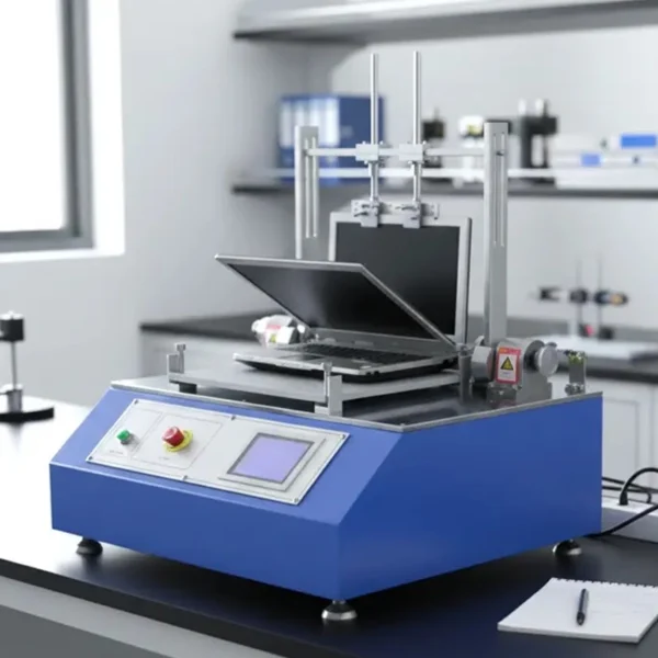 Hinge cycle testing equipment used during Jekare toilet seat quality inspection