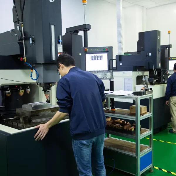 Mirror sparking EDM machine producing precision mold components