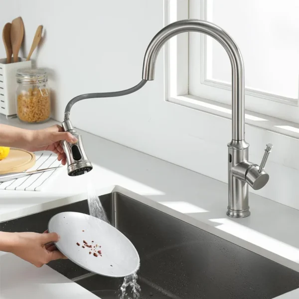 kitchen sink faucets with pull out spray