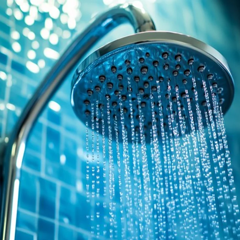 modern bathroom shower running water