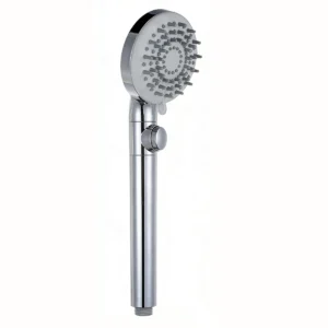 Chrome Handheld Shower Head with ON/OFF Pause Long Nozzle