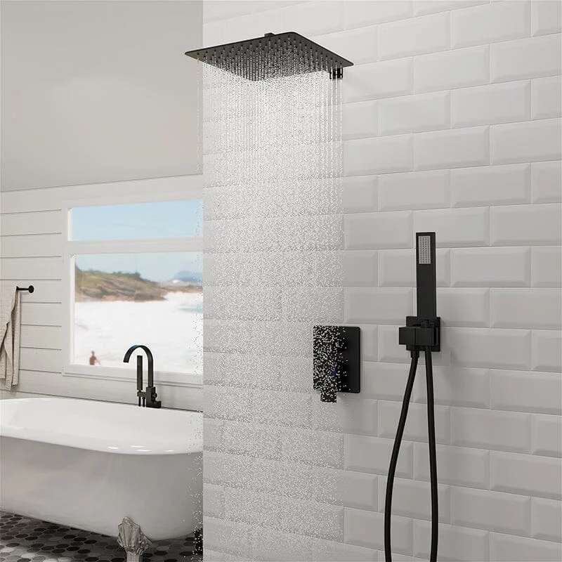 square rainfall shower head