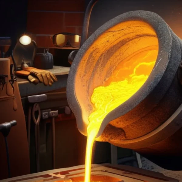 High-purity brass ingot melting furnace in sanitary ware manufacturing facility