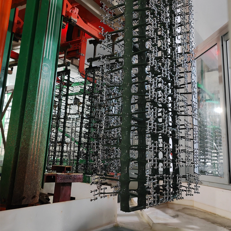 Lifting Electroplating Rack from Treatment Tank