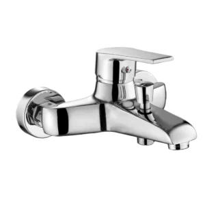 Polished Chrome Bathtub Faucet With Diverter