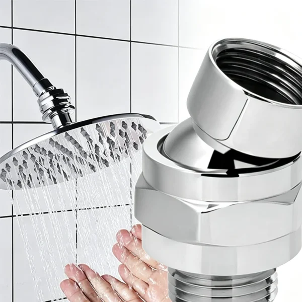 Rain shower head mounting plate and thread connection 