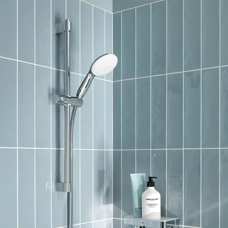 matte black shower slide bar