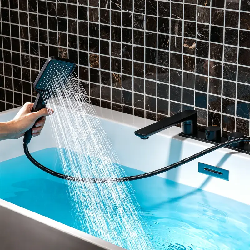 polished nickel tub filler
