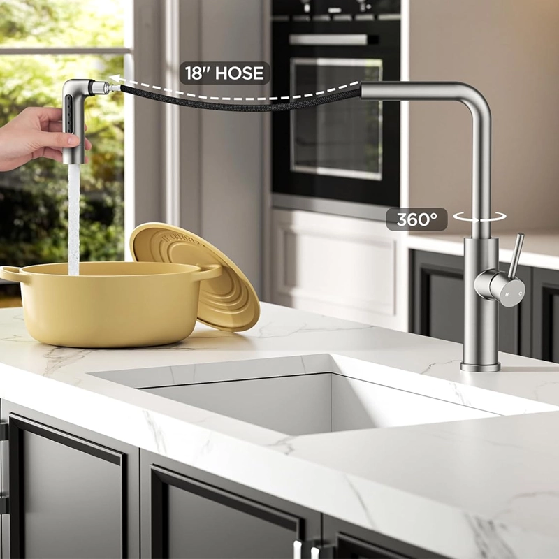 stainless steel kitchen tap