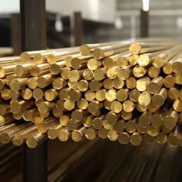 Raw brass material stock staged for bathroom fixture casting at Jekare