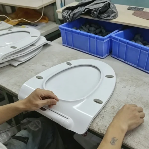 Jekare quality inspection of toilet seat hinge function