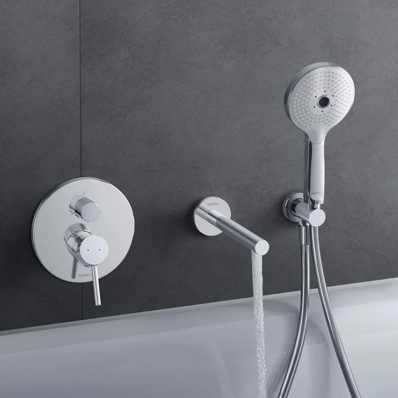 bathroom mixer taps with shower attachment