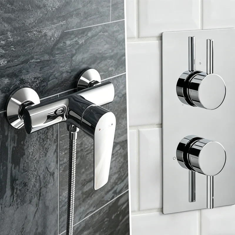 black shower faucet