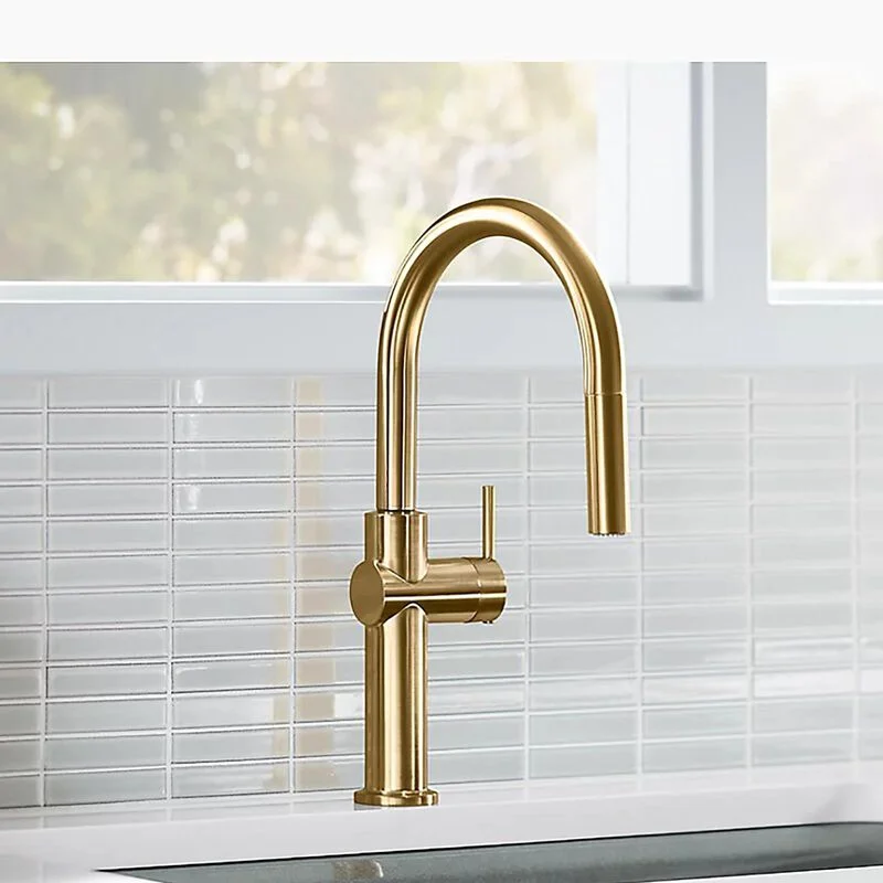brass kitchen faucet