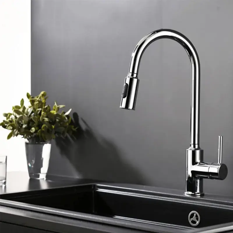 brushed brass kitchen tap