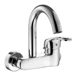 Wall Mounted Kitchen Faucet Hot and Cold Brass Mixer