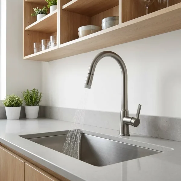 kitchen faucet brushed brass