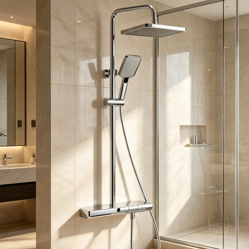 modern‑chrome‑thermostatic‑shower‑system